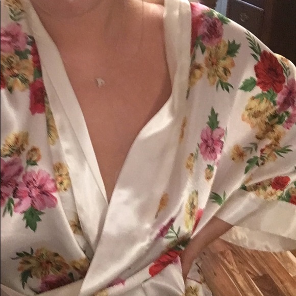 Floral Silk Robe - Picture 2 of 5